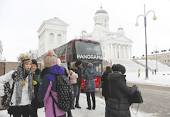 ヘルシンキ　パノラマ　オーディオガイド　バスツアー