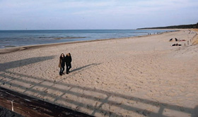 美しい砂浜が続く海岸＝ドイツ・ルブミンで