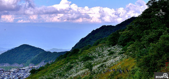 健知／愛知県稲沢市　「夏の伊吹山より」　夏の伊吹山山頂より眺望を楽しんで下さい。　夏の晴天の伊吹山の雰囲気が伝わればうれしいです。