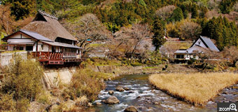 健知／愛知県稲沢市　「足助の早春」　香嵐渓の早春の風景です。　故郷の春を感じて頂きたいです。